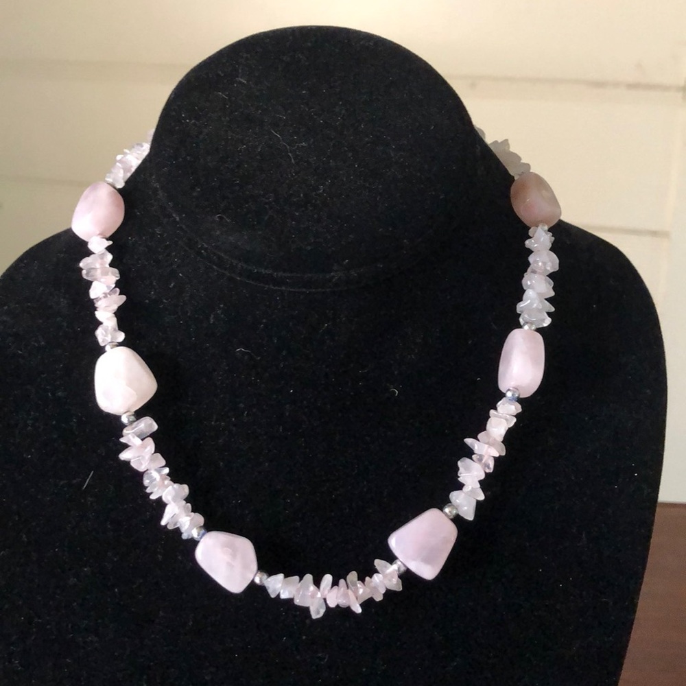 Rose quartz necklace